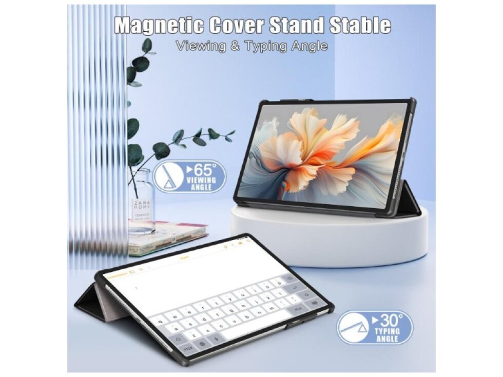3-Fold Skladacie puzdro pre Lenovo Yoga Tab Plus čierne