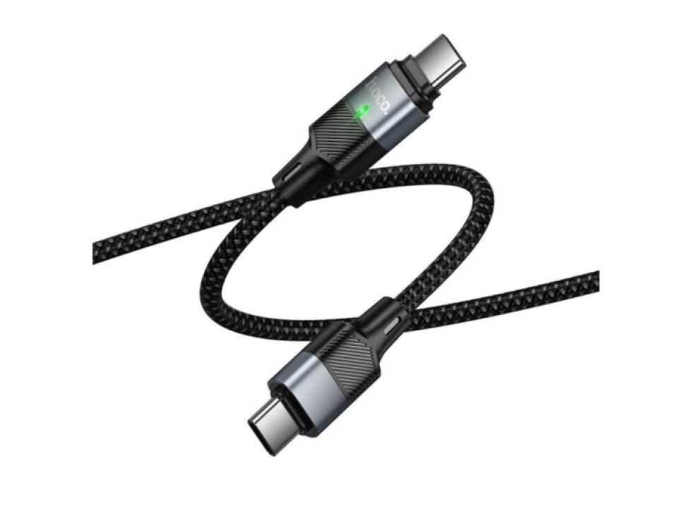 240W HOCO Magnetický nabíjací kábel USB-C/Type-C to USB-C/Type-C s dĺžkou 1,2m čierny
