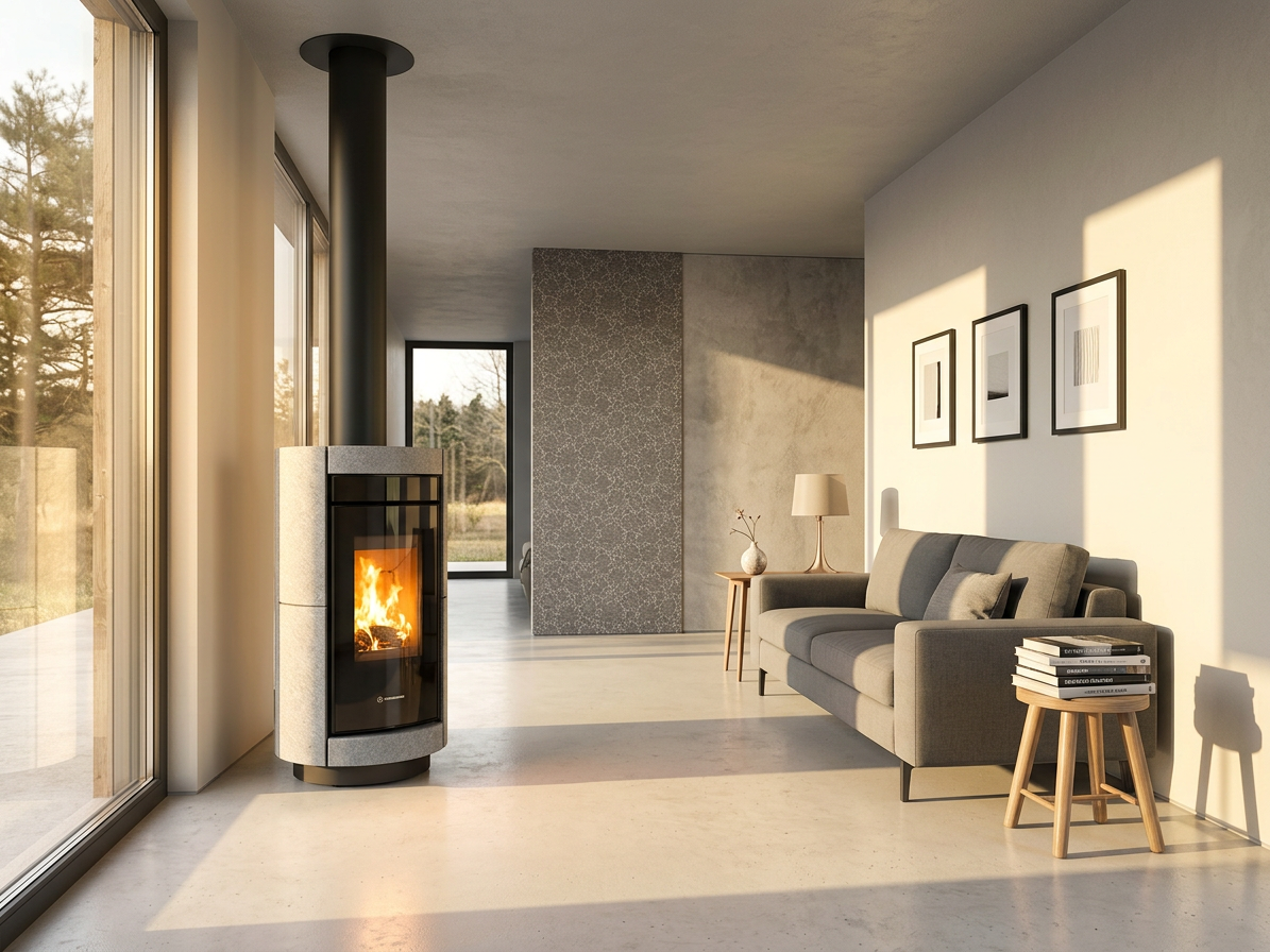 THERMOROSSI DORICA EVO WOOD STONE - Mastková kamna na dřevo