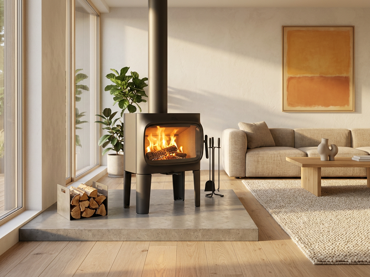Jotul F 305 R LL BP dlouhé nohy, černý lak krbová litinová kamna