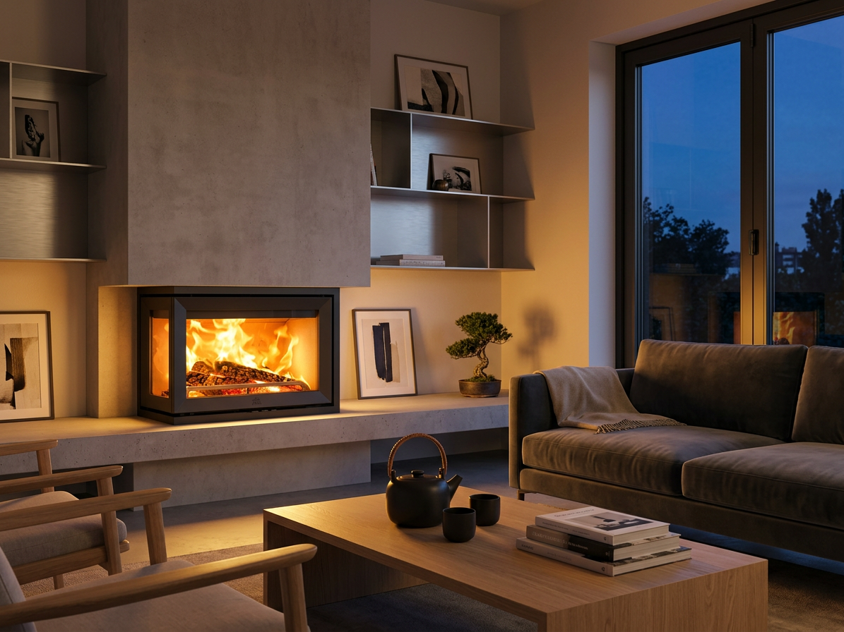 Jotul I 520 FL BP Krbová vložka - přední a levé boční prosklení, černý lak