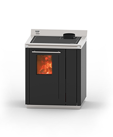 THERMOROSSI BOSKY 30 SQUARE EVO5 "READY TO START" - Kuchyňská kamna na dřevo s teplovodním výměníkem