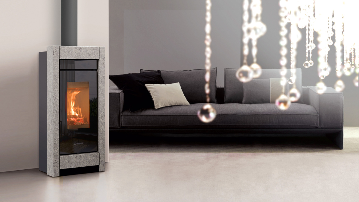 THERMOROSSI ESSENZA EVO WOOD STONE - Kamna na dřevo