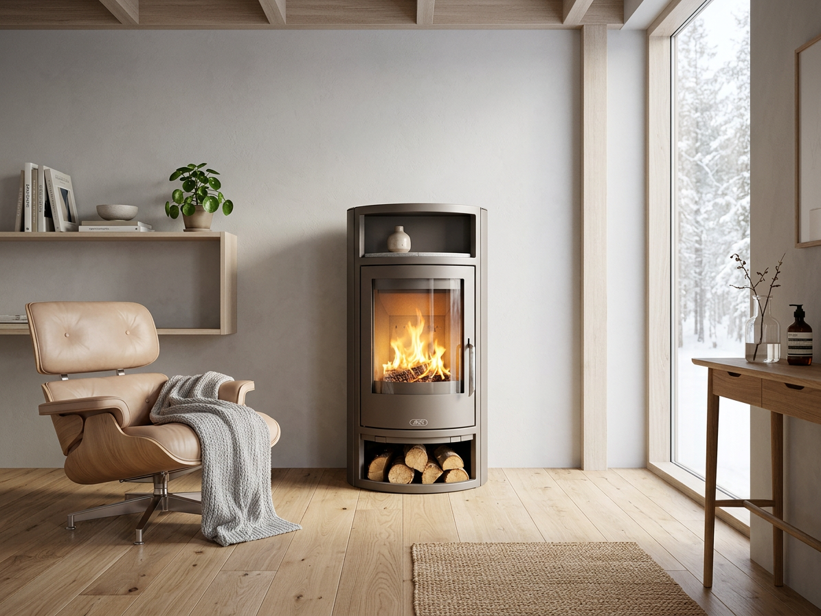 ABX Polar 6 šedý plech, pícka mastek - krbová kamna