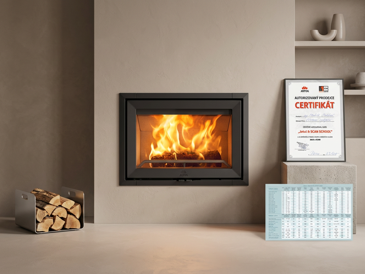 Jotul I 620 BP FR Krbová vložka, přední a pravé boční prosklení, černý lak