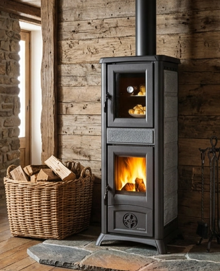 La Nordica GEMMA FORNO 165 KÁMEN - Krbová kamna na dřevo s troubou