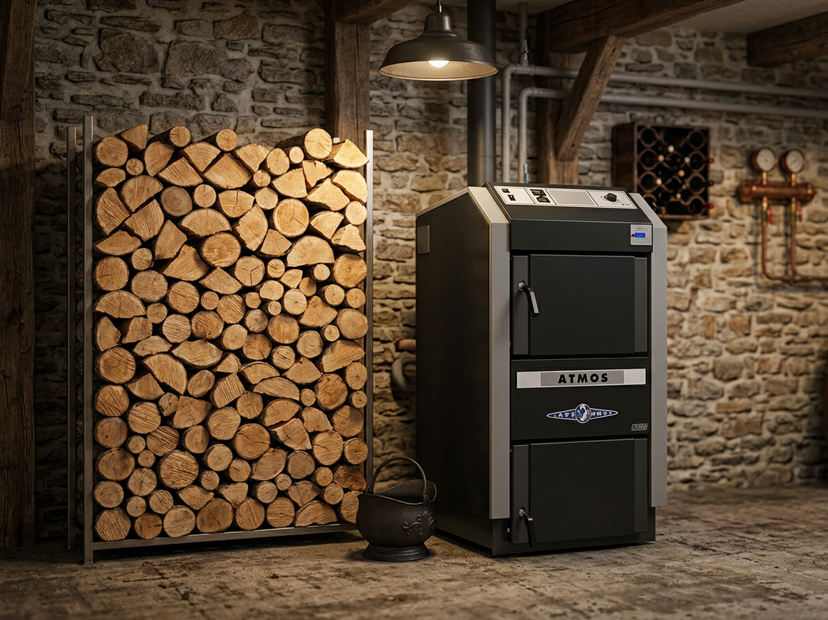 Atmos DC 18 GD - Zplynovací kotel na dřevo DOKOGEN s automatickým zapalováním s elektronickou regulací ACD 04 - DOTACE NZÚ/NZÚ LIGHT