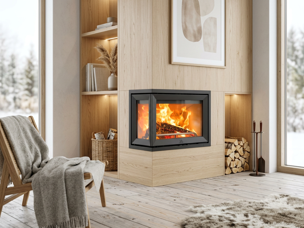 Jotul I 520 FL BP Krbová vložka - přední a levé boční prosklení, černý lak