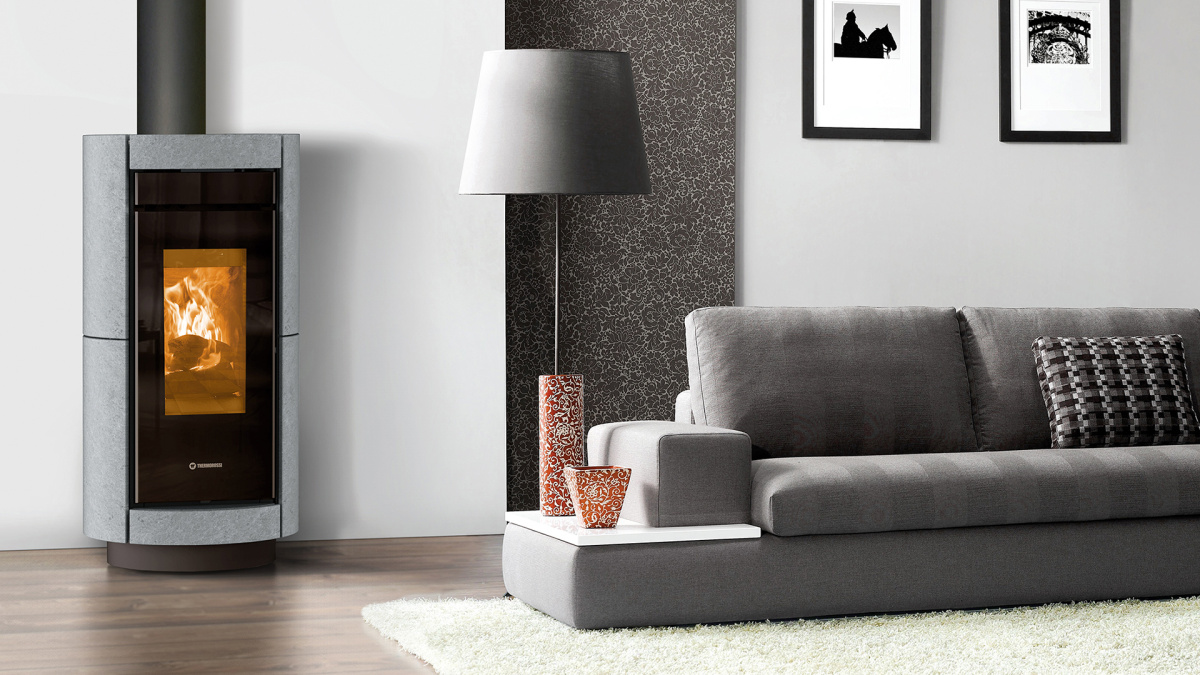 THERMOROSSI DORICA EVO WOOD STONE - Mastková kamna na dřevo