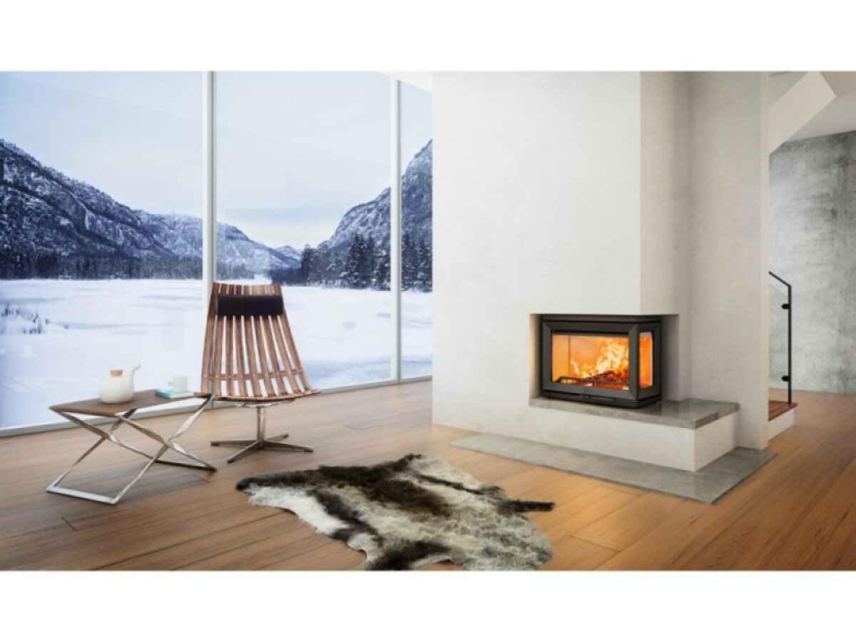 Jotul I 520 FR BP Krbová vložka - přední a pravé boční prosklení, černý lak