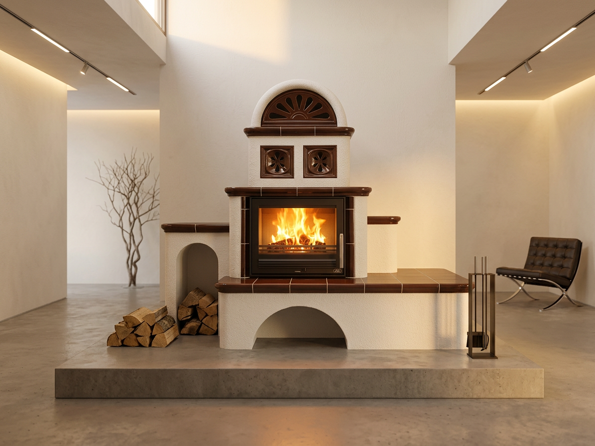 ABX Oxford - kachlová pec s výměníkem 7 kW