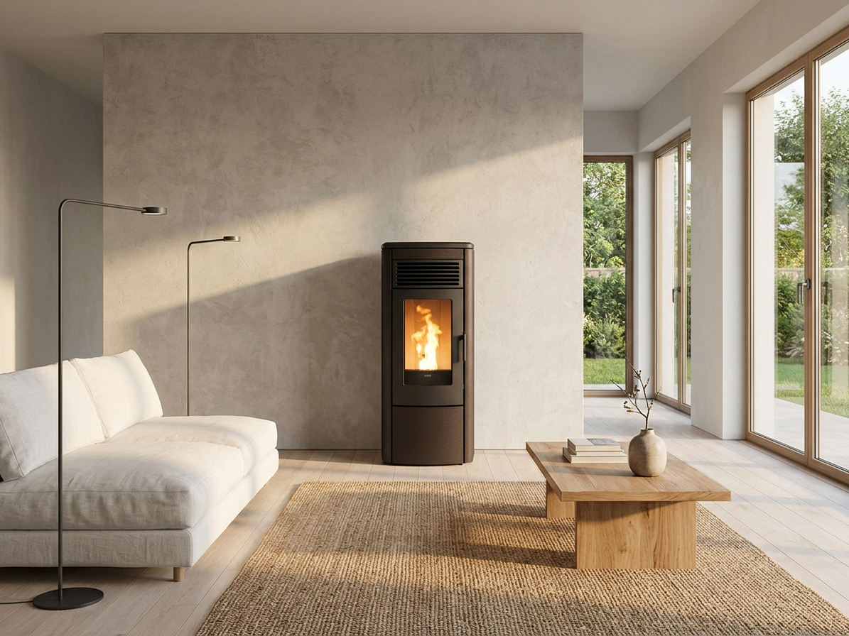 Klover AURA 120s AIR - kamna na pelety hermeticky uzavřená