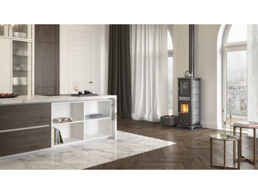 La Nordica GEMMA FORNO 165 KÁMEN - Krbová kamna na dřevo s troubou
