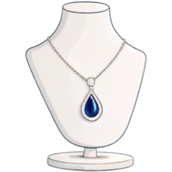 Elegantní náhrdelník Sapphire Drop