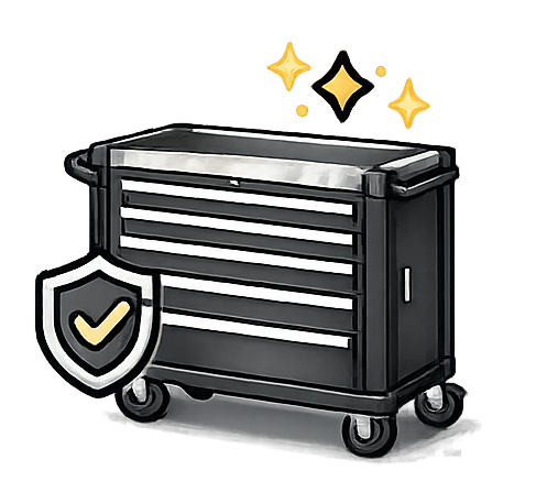 Dílenský vozík s nářadím