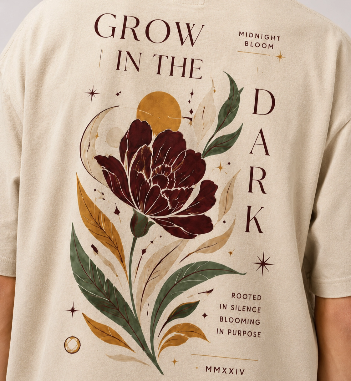 Oversize tričko Midnight Bloom