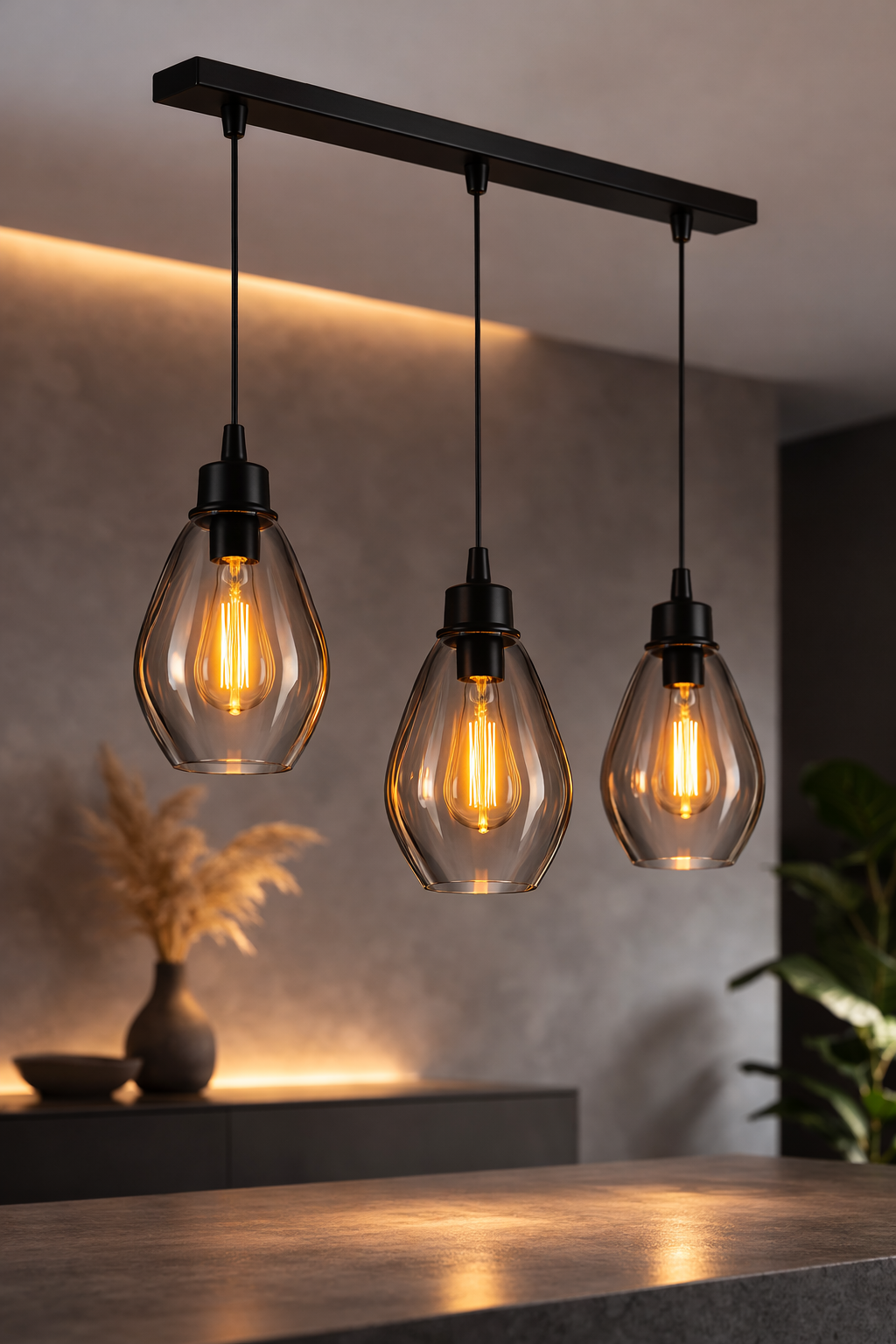 Moderní závěsný lustr Smoke Glass