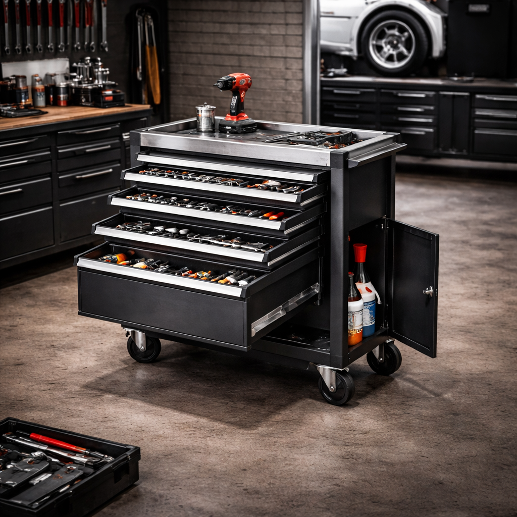 Dílenský vozík s nářadím