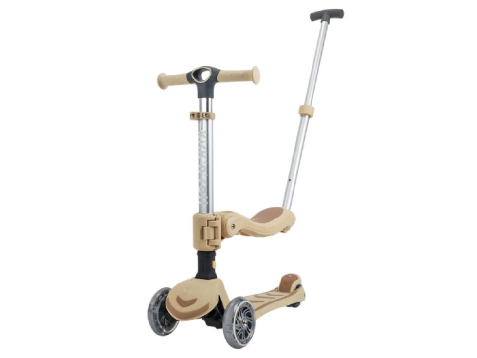 Gyerek roller Kick'n'Roll 3in1 vezetőrúddal - bézs színű