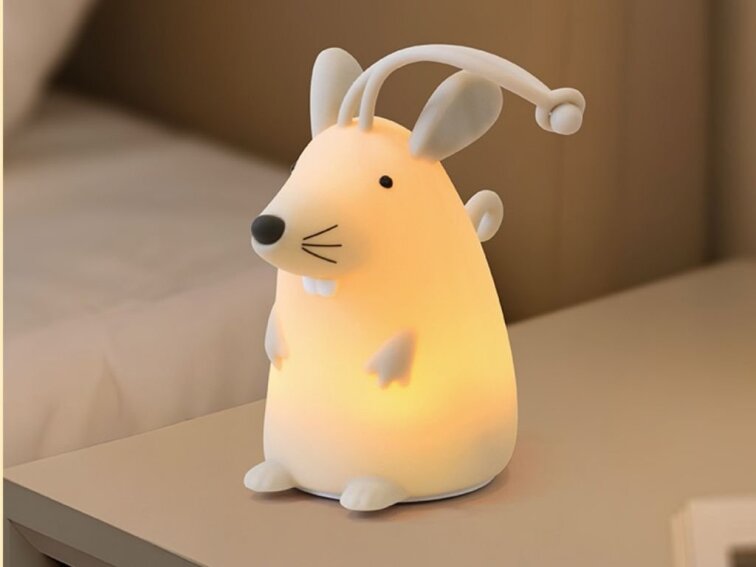 Silikonová lampička Myška s ovladačem