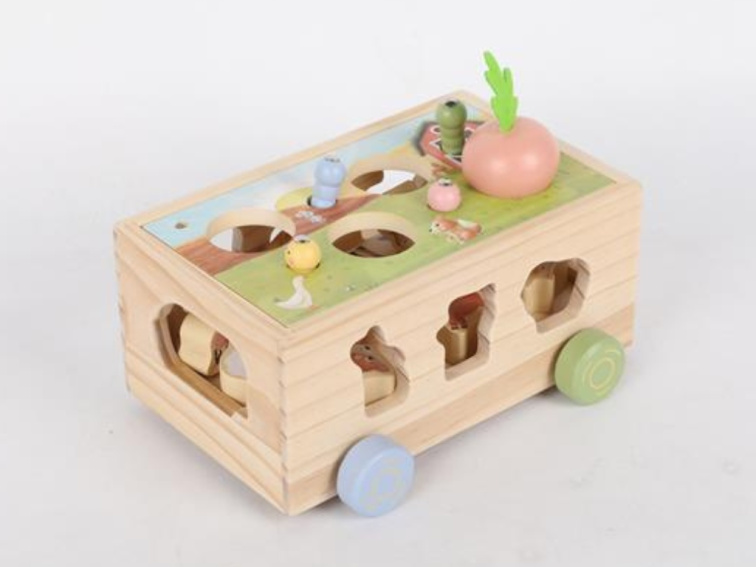 Multifunkční dřevěná pojízdná farma - Zvířátka