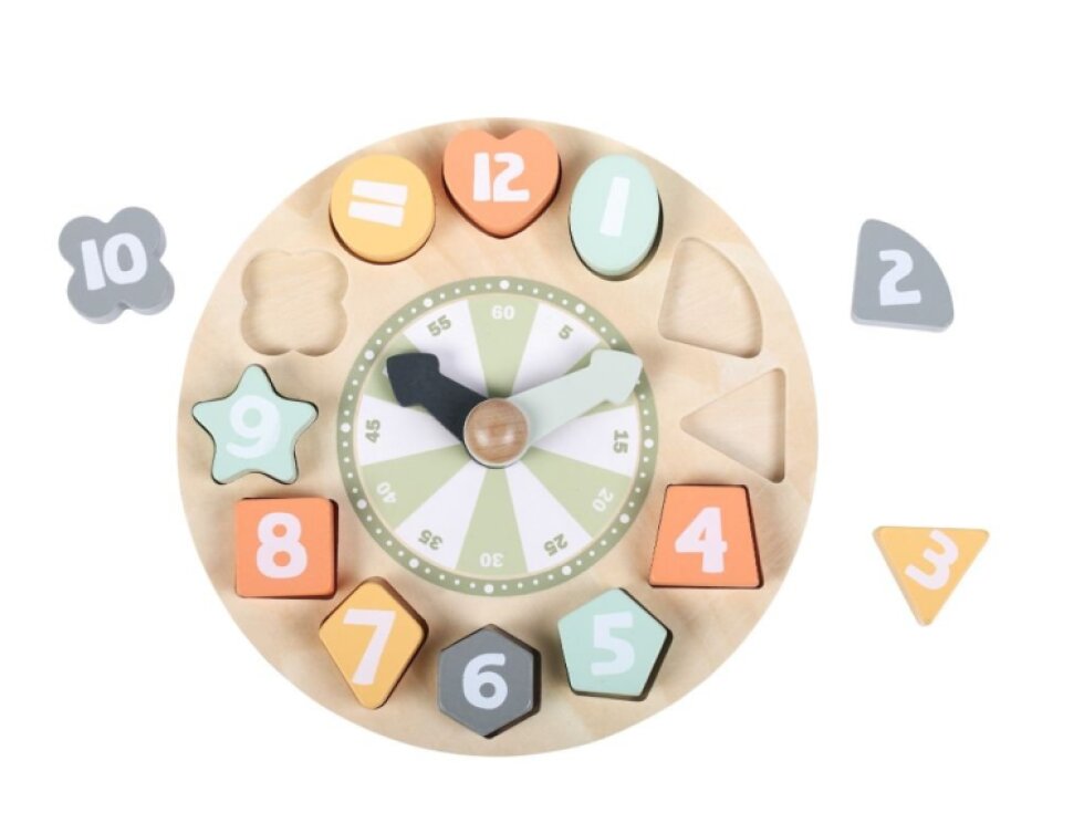 Dřevěné hodiny - puzzle