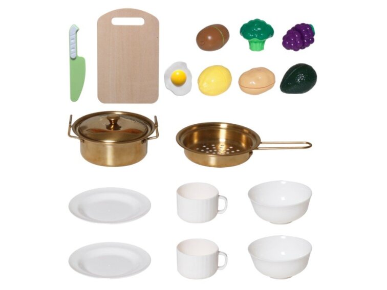 Dětská dřevěná kuchyňka s vodou a párou - zelená