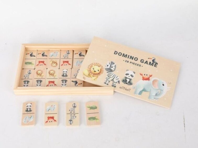 Dřevěné domino - Zvířátka ze ZOO