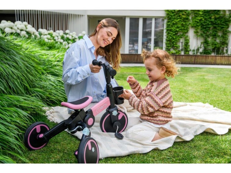 Odrážedlo MoMi FILO 3v1 - růžová