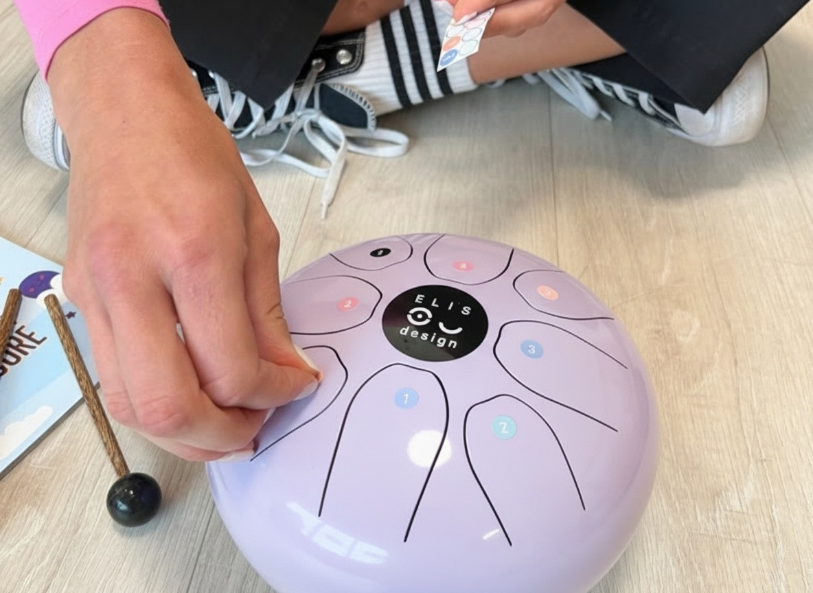 Kovový bubienok Drumboo veľký - fialový