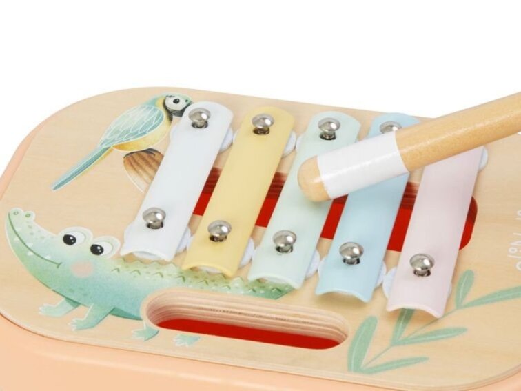 Sada dětských hudebních nástrojů v boxu - pastel