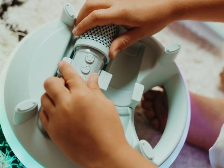 Hordozható karaoke Kidykaraoke - zöld