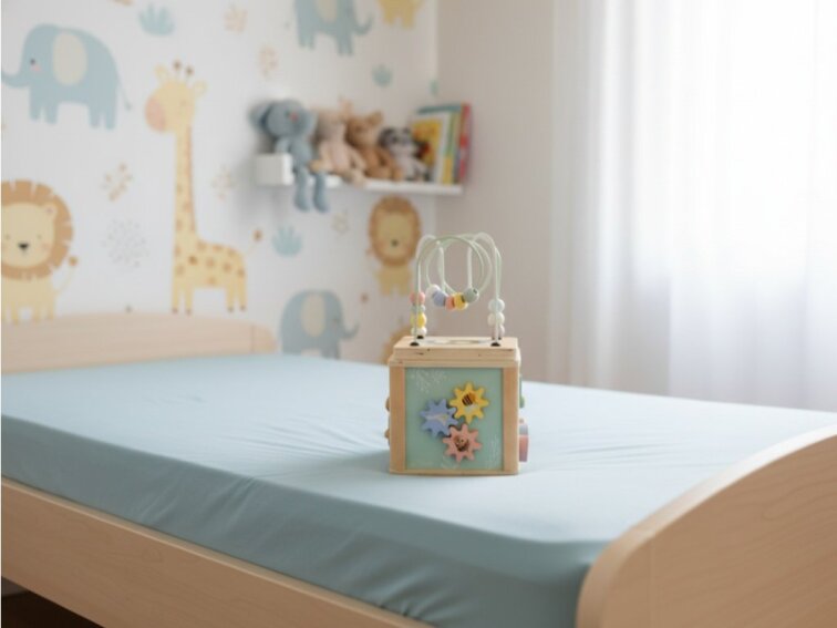 Dřevěná kostka s aktivitami - Zvířátka