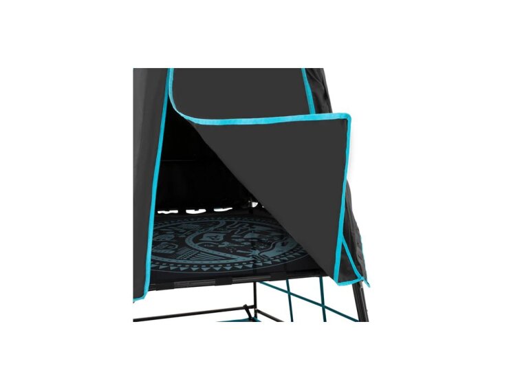 Kovová prolézačka Explorer s hrací plochou černá