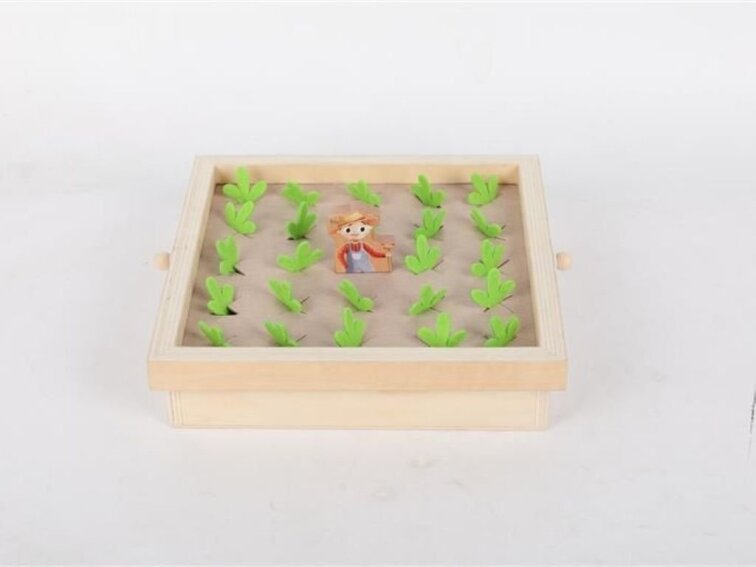 Dřevěná vkládačka Ředkvičky