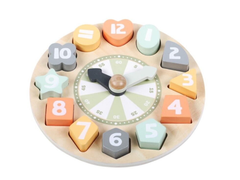 Dřevěné hodiny - puzzle