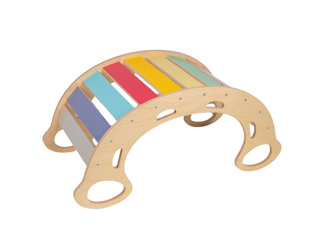 Dřevěná montessori houpačka PRO 5v1 fresh