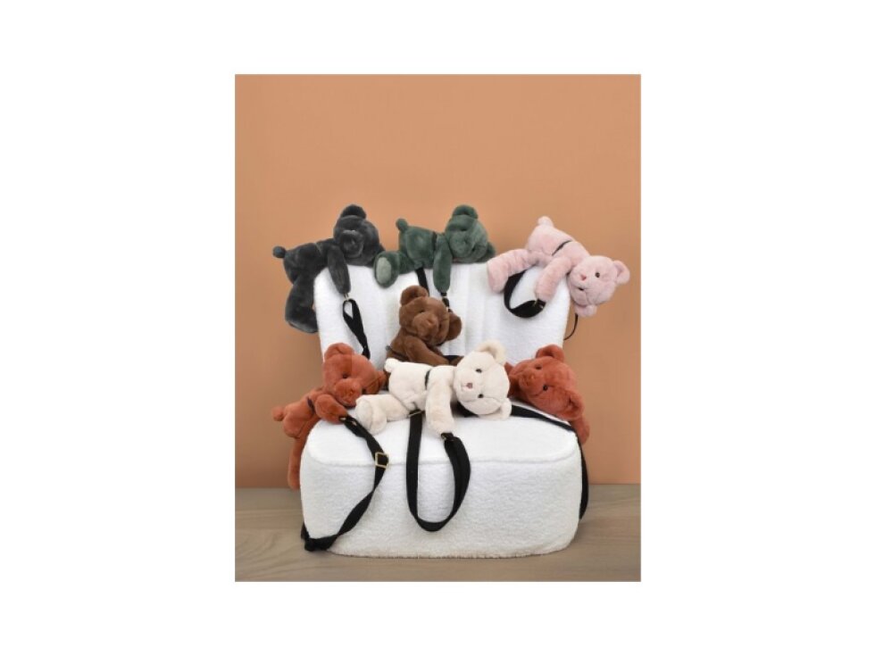 Plyšová taška přes rameno Medvídek - růžová