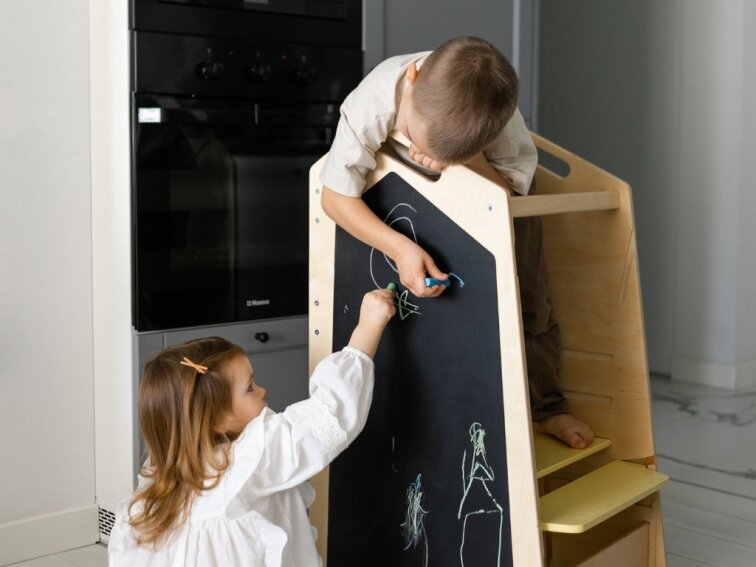 Učicí věž Play 5v1 - 89 cm