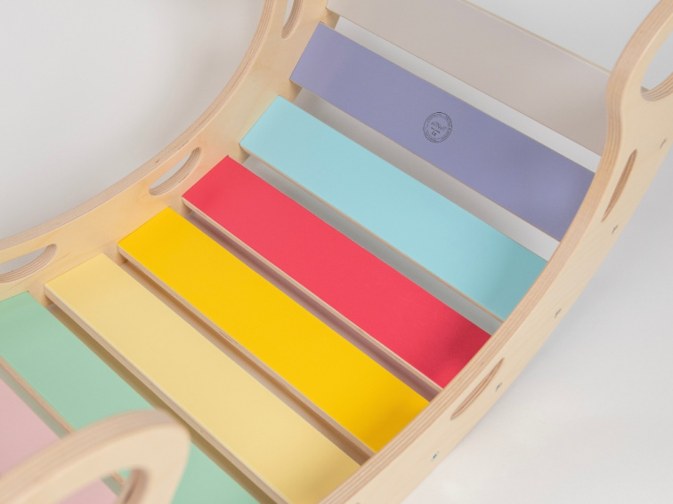 Dřevěná montessori houpačka PRO 5v1 fresh