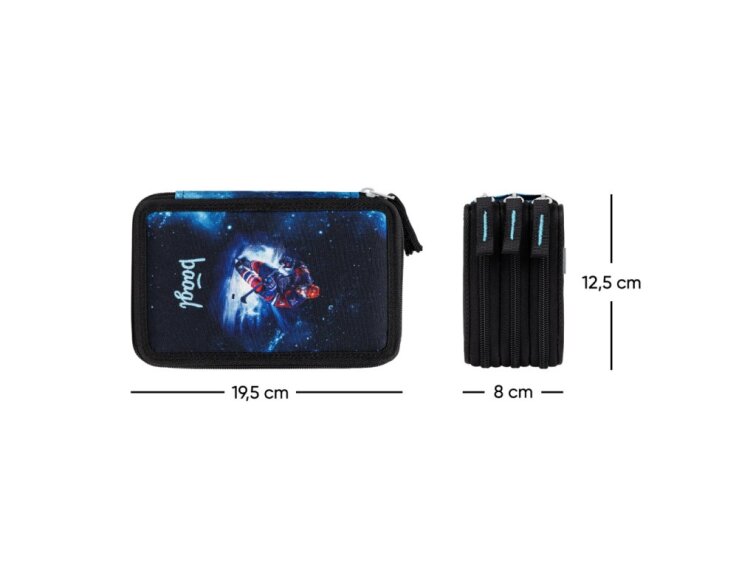 BAAGL Háromszintes iskolai tolltartó Hoki