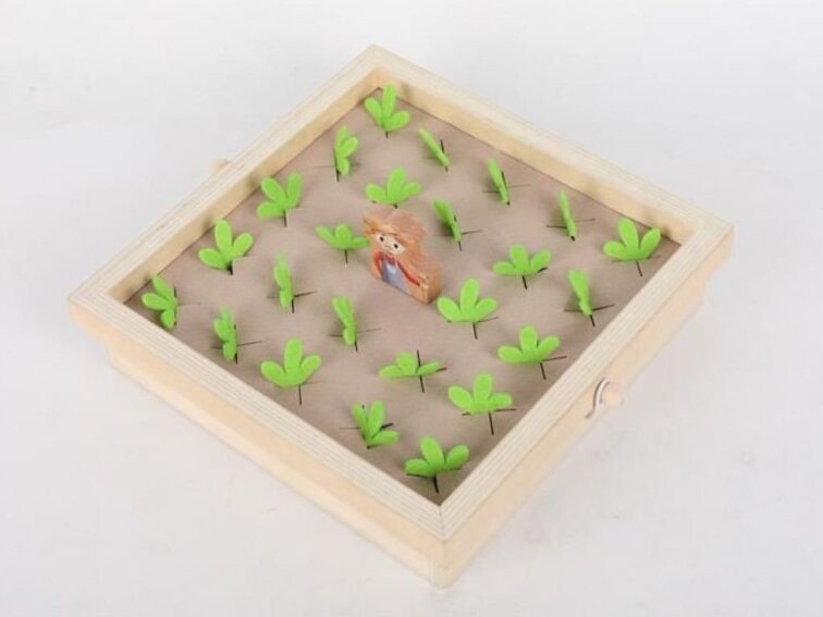 Dřevěná vkládačka Ředkvičky