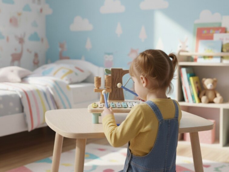 Hudební stolek pro děti Les - 5 hudebních nástrojů