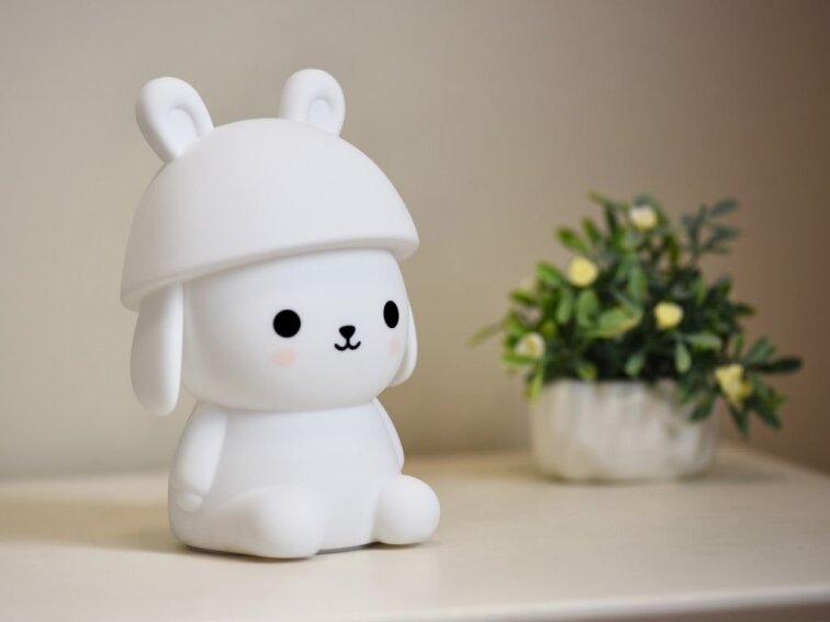 Silikonová lampička Medvídek s čepicí 3ks s ovladačem