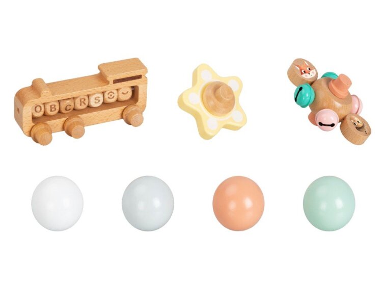 Dřevěná kuličková dráha XL s vláčkem