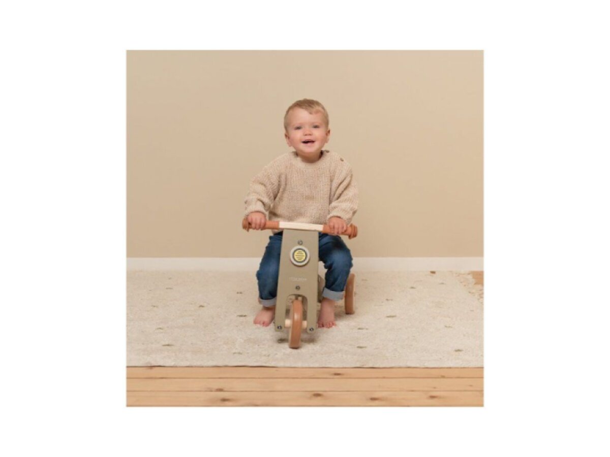 Odrážedlo tříkolka dřevěná - Olive