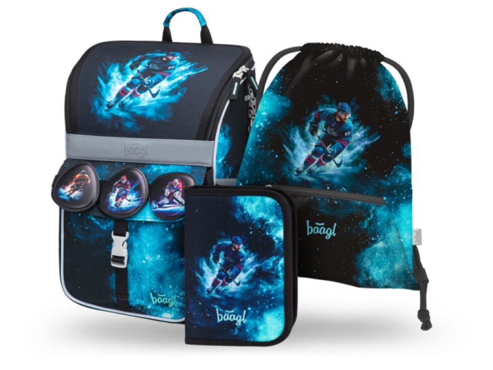 BAAGL SET 3 Zippy Hokej: aktovka, penál, sáček