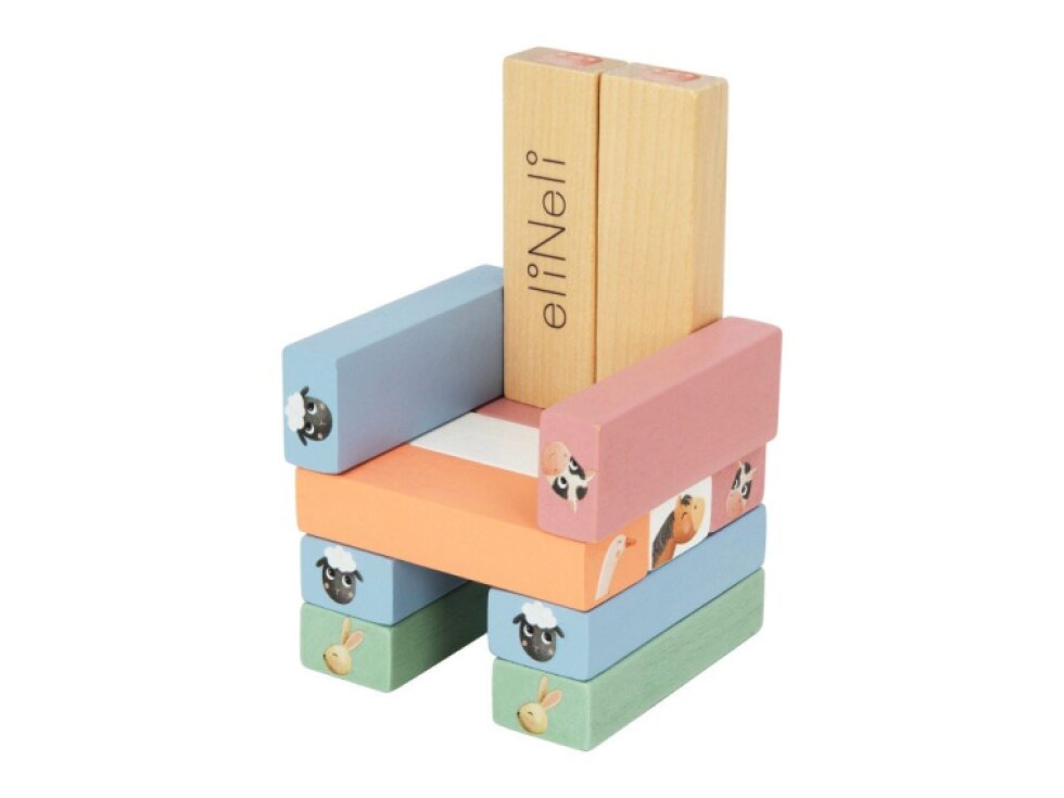 Dřevěná věž Jenga - zvířátka