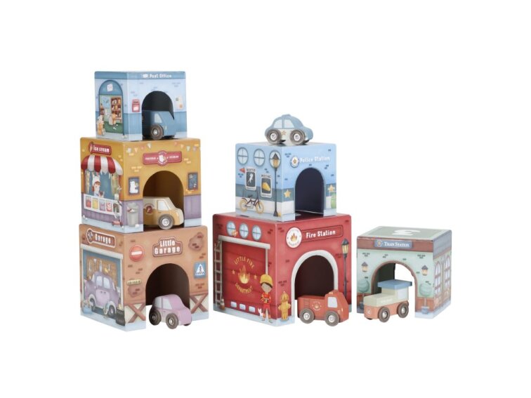 Kostky stohovací s autíčky