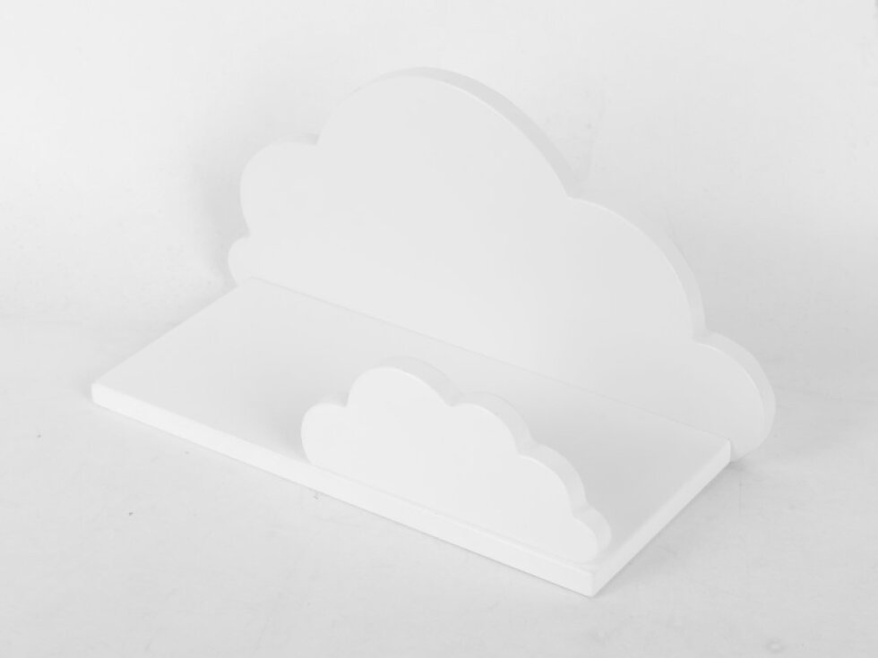 Dětská polička mráček - bílá